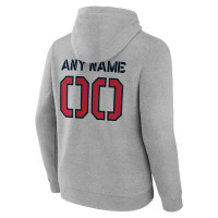 Houston Texans Fanatics Branded Personalized Name & Number Evanston Stencil Pullover Hoodie - Gray