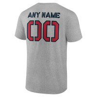 Houston Texans Fanatics Branded Personalized Name & Number Evanston Stencil T-Shirt - Heather Gray