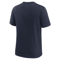 Houston Texans Nike Rewind Logo Tri-Blend T-Shirt - Navy