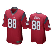 Men Houston Texans #88 Red Jordan Akins Nike Game Jersey