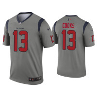 Men Houston Texans #13 Brandin Cooks Gray Inverted Legend Jersey