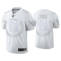 Men Houston Texans #13 Brandin Cooks White Platinum Limited Jersey