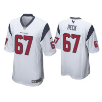 Men Houston Texans #67 Charlie Heck White Game Jersey