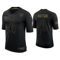 Men Houston Texans #4 Deshaun Watson Black 2020 Salute to Service Limited Jersey