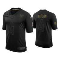 Men Houston Texans #4 Deshaun Watson Black 2020 Salute to Service Limited Jersey