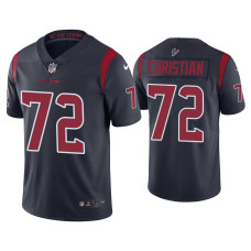 Men Houston Texans #72 Color Rush Limited Geron Christian Navy Jersey