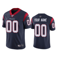 Men Houston Texans #00 100th Season Custom Navy Vapor Limited Jersey