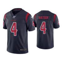 Men Houston Texans #4 Deshaun Watson 100th Season Navy Color Rush Jersey