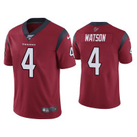 Men Houston Texans #4 Deshaun Watson 100th Season Red Vapor Limited Jersey