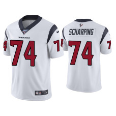 Men Houston Texans #74 Max Scharping 100th Season White Vapor Limited Jersey