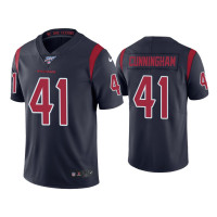 Men Houston Texans #41 Zach Cunningham 100th Season Navy Color Rush Jersey