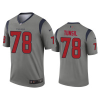 Men Houston Texans #78 Laremy Tunsil Gray Inverted Legend Jersey