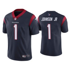 Men Houston Texans #1 Lonnie Johnson Jr. Vapor Limited Navy Jersey