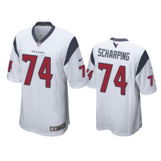 Men Houston Texans #74 Max Scharping White Game Jersey