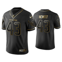 Men Houston Texans #43 Golden Edition Vapor Limited Texans Neville Hewitt Black Jersey