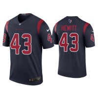 Men Houston Texans #43 Color Rush Legend Neville Hewitt Navy Jersey