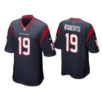 Men Houston Texans #19 Andre Roberts Navy Game Jersey