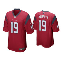 Men Houston Texans #19 Andre Roberts Red Game Jersey