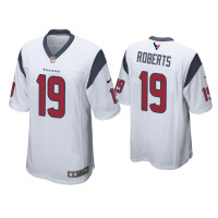 Men Houston Texans #19 Andre Roberts White Game Jersey