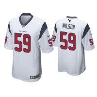 Men Houston Texans #59 Eric Wilson White Game Jersey