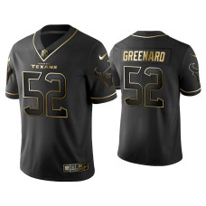 Men Houston Texans #52 Golden Edition Vapor Limited Texans Jonathan Greenard Black Jersey