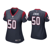 Women Houston Texans #50 Jordan Jenkins Navy Game Jersey