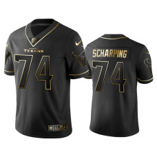 Men Houston Texans #74 2019 Golden Edition Texans Max Scharping Black Jersey