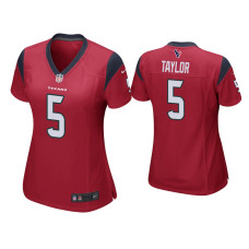 Women Houston Texans #5 Tyrod Taylor Red Game Jersey