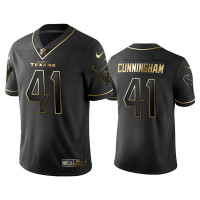 Men Houston Texans #41 2019 Golden Edition Vapor Untouchable Limited Zach Cunningham Black Jersey