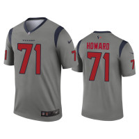 Men Houston Texans #71 Tytus Howard Gray Inverted Legend Jersey