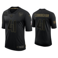 Men Houston Texans #41 Zach Cunningham Black 2020 Salute to Service Limited Jersey